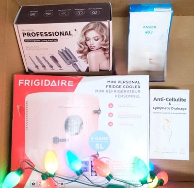 Frigidaire 9 Mini Fridge Anker Nano Charger Professional Curling Wand Set Lot