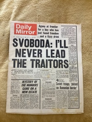 Tschechische Swoboda Nie Blei Verräter Spiegel 24. August 1968 Original Zeitung