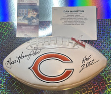 Tristar Autographed Football Dan Hampton Signed COA JSA Chicago Bears HOF 2002