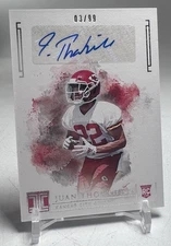 Juan Thornhill 2019 Impeccable Auto RC 03/99 SP Chiefs Rookie Autograph