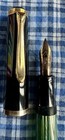 PELIKAN 400 VINTAGE FOUNTAIN PEN, FLEXIBLE NIB, GREEN STRIPES, EXCELLENT