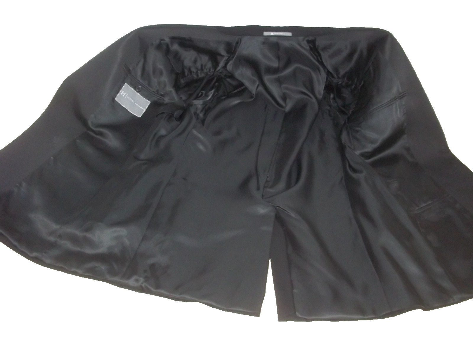 Hickey Freeman solid black 1button wool formal tu… - image 8