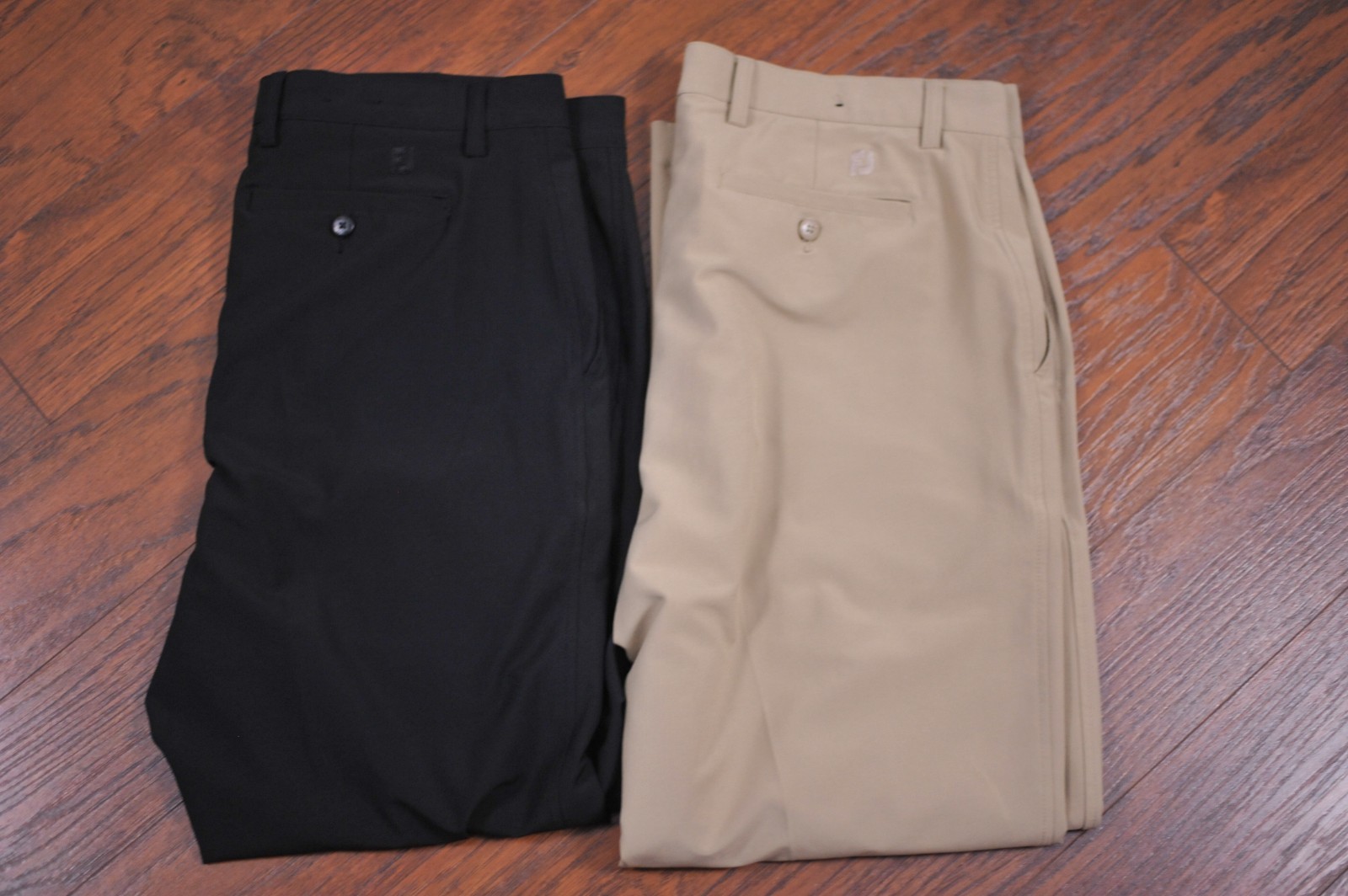Two Pair FootJoy Performance Golf Pants Khaki Bla… - image 1
