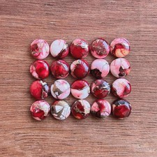 AAA+ Red Rose Buffalo Turquoise Cabochon Roun...