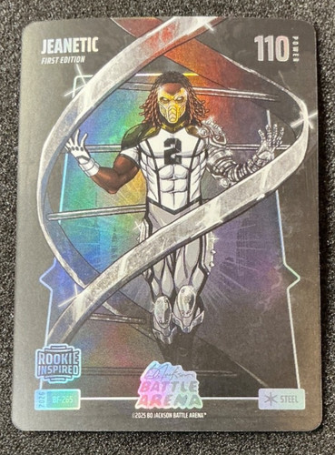2026 Bo Jackson Battle Arena #BF-265 JEANETIC Ashton Jeanty Steel RC Battlefoil