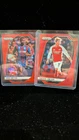 Lot de cartes Panini Prizm Football rouge numérotées Neketiah Tomoyasu / 199 Arsenal 