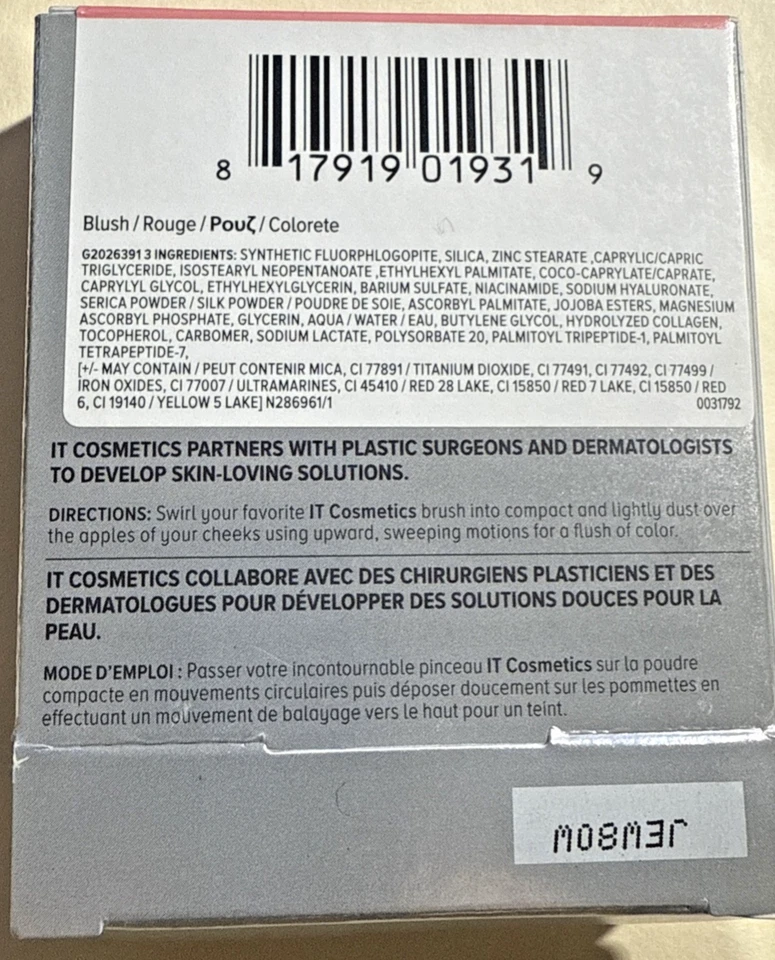 IT Cosmetics Bye Bye Pores Blush Je Ne Sais Quoi Natural Pink 0.192 oz. NEW - Image 4 of 4