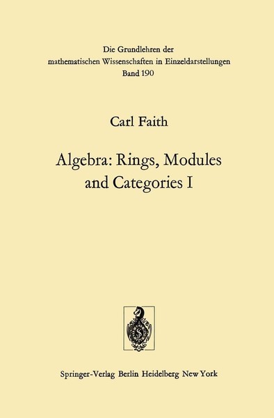 Algebra, Carl Faith-image