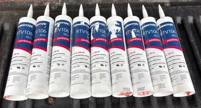 MOMENTIVE RTV106, Adhesive, Red, (9) Tube Lot, 10.1 Oz Tubes