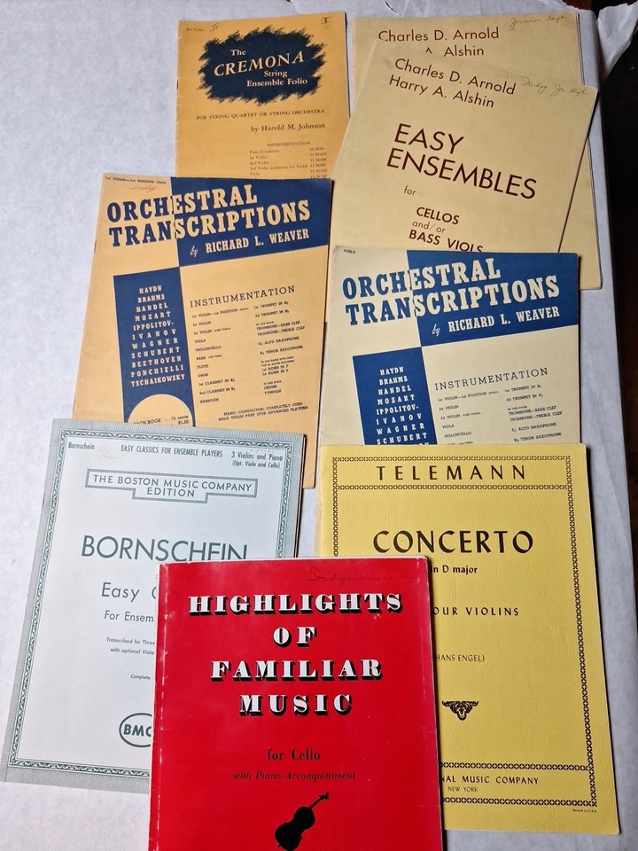 Lot w String Ensembles Orchestra Sheet Music Classics Concerto Booklets - Image 2 of 4