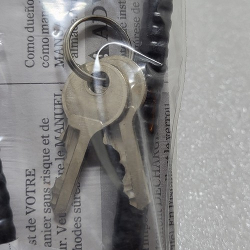 Regal R15LC1 Cavo LOCK 15" Nero Chiave di Sicurezza 2 Chiavi 30mm NUOVO NUOVO MAI USATO - Foto 6 di 7