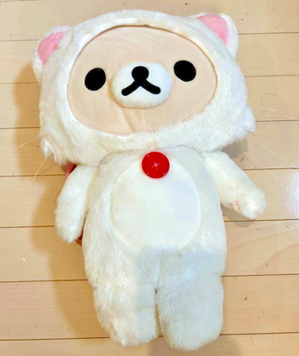 Rilakkuma Korilakkuma Plush Backpack Rucksack White Cat 