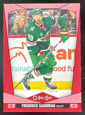 2024-25 O-Pee-Chee Red Border Blank Back Frederick Gaudreau 1/1