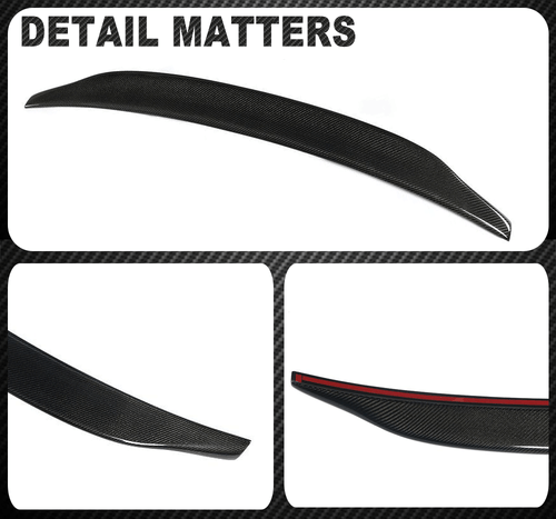 Carbon Heckspoiler Spoiler Flügel Lippe Ansatz Passt für Audi A6 4F2 C6 2005-08 - Picture 12 of 12