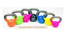 Rainforest Basics Vinyl Coated Cast Iron Kettlebell Weight 10LB to 40LB