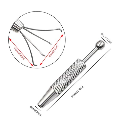 4 Claws Pick-up Tool Jewelry Beads Diamond Gems Prong Holder Tweezer Catcher - Zdjęcie 5 z 5