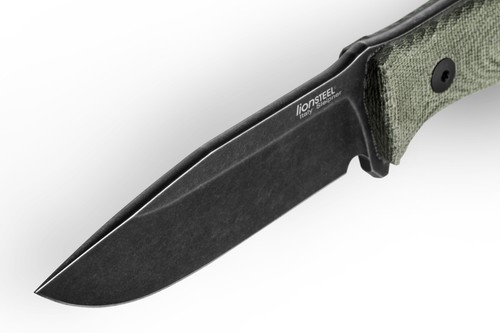 LionSteel M5 CVG BLACK Hunter Jagdmesser Sleipner Stahl Canvas Micarta Cordura - Bild 4 von 7