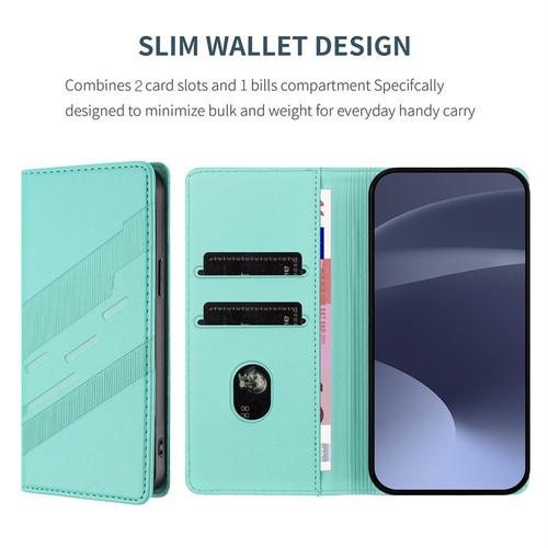 Für Samsung S25 S24 S23 S22 S21 S20 Magnet Geprägt Flip Wallet Case Handy Hülle - Picture 2 of 20