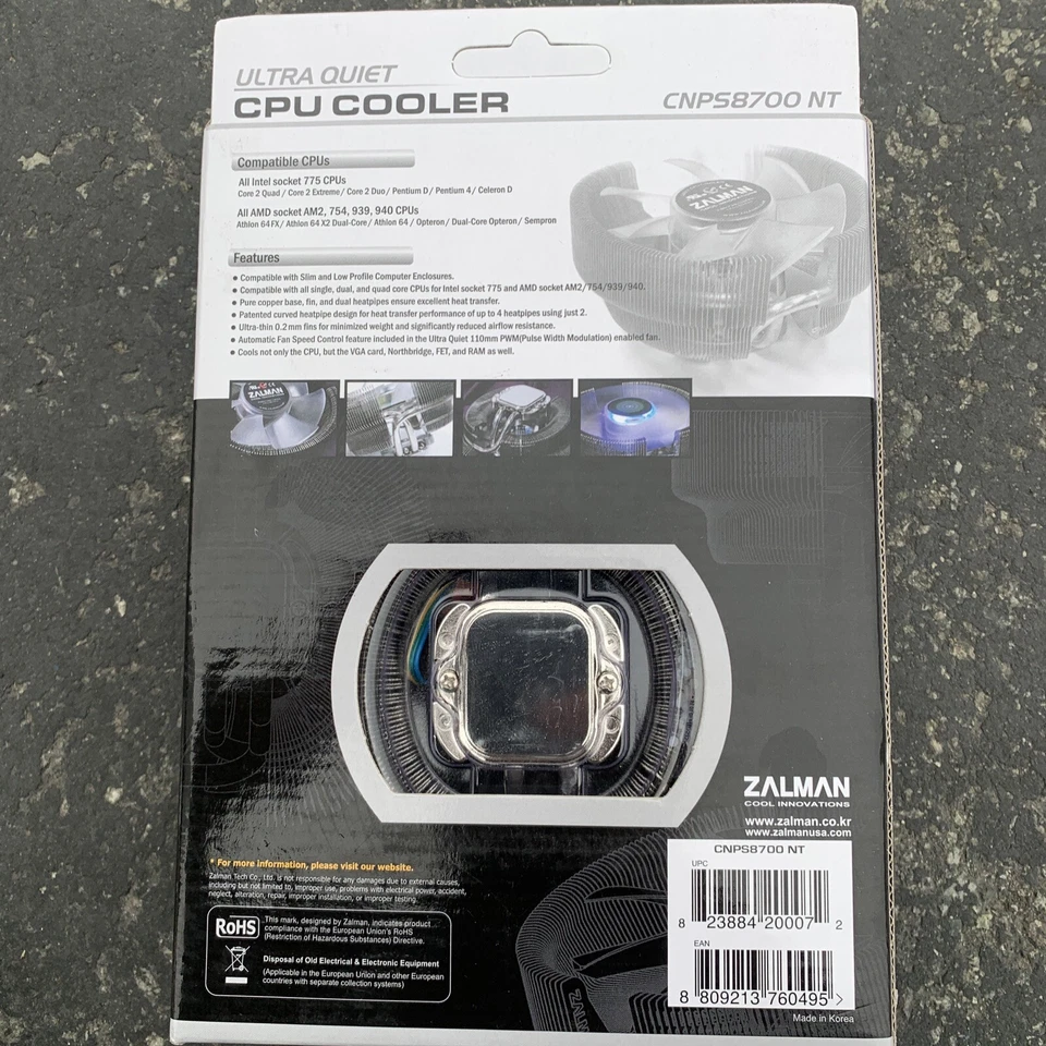 Zalman CNPS8700NT Ultra Quiet CPU LED Cooler LGA 775 + AMD AM2/754/939/940 - Image 2 of 4