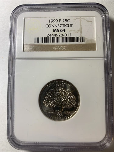 1999 P Connecticut Quarter - NGC MS 64  - (#4)
