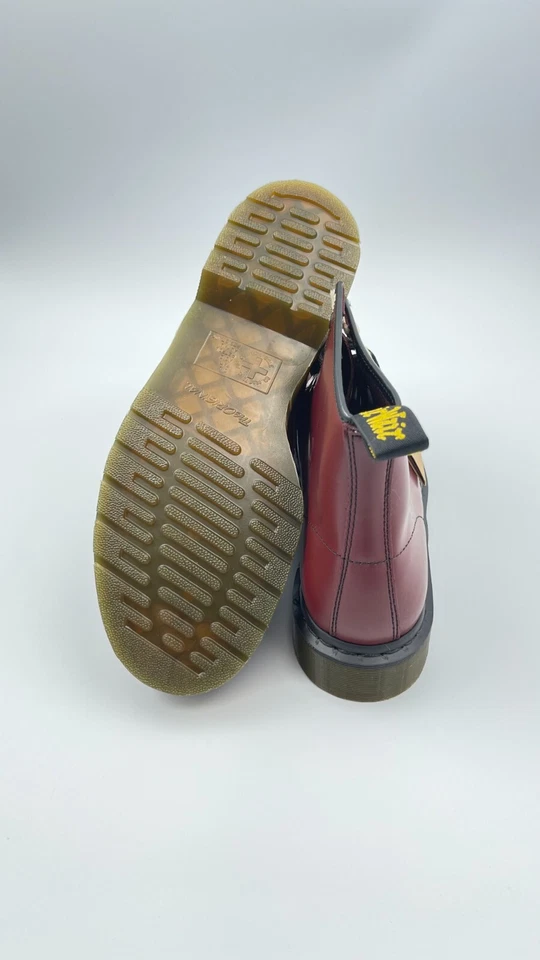 Dr. Martens Red Cherry Rouge Smooth Mens Boots Premium Casual RARE DOCS - Image 4 of 4