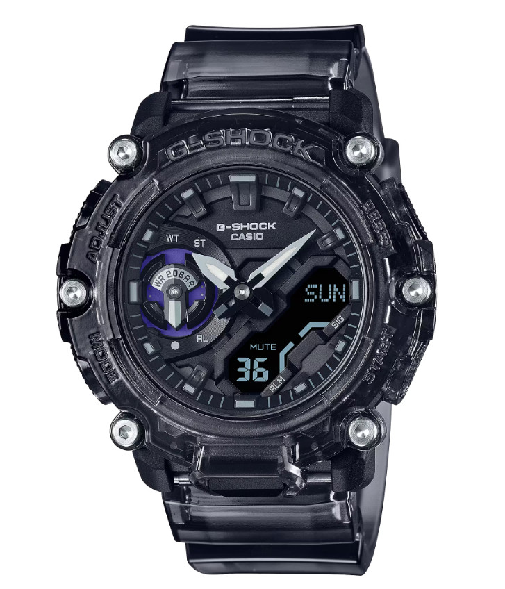 Reloj Casio G-Shock analógico-digital resistente a golpes gris transparente GA2200SKL-8A