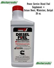 Power Service Diesel Fuel Supplement + Cetane Boost, Winterizer, Antigel- 26 oz.