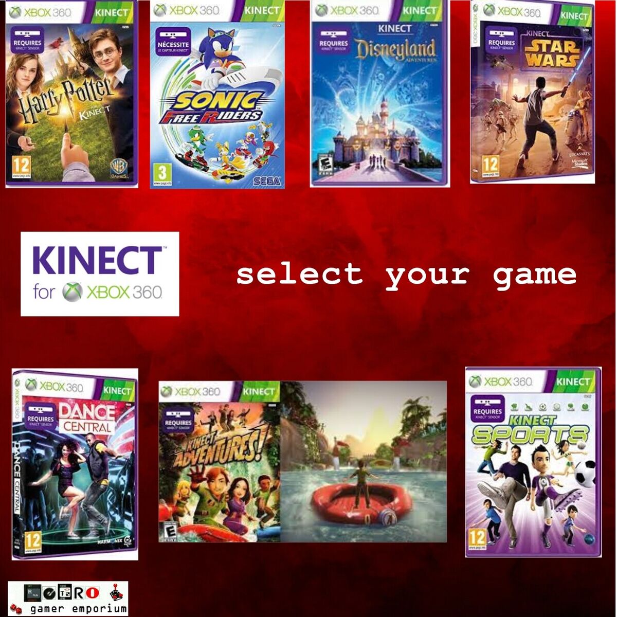 XBox 360 Kinect Games - Multi listings Adventures Dance Central Sports etc  X360