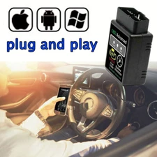 100% Bluetooth OBD2 Scanner Adapter, Wireless Detection Code Reader OBD II