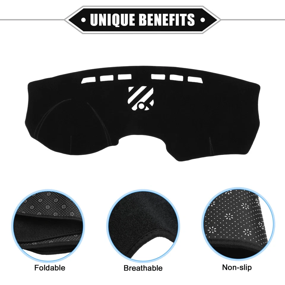 For Cadillac SRX 2010-16 black Non-slip Dash Board Cover Mat Dashboard Carpet 1p Foto 3 de 4