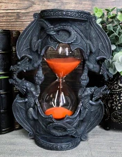 Ebros Gift Invertible Four Elemental Dragons Sand Timer Dragon Hourglass 7.5" H