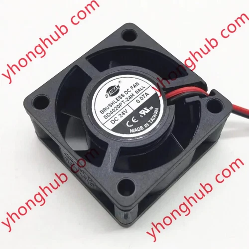 SINWAN SD4020PT-24H DC 24V 0.07A 40x40x20mm 2-Wire Server Cooling Fan