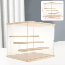Clear Acrylic Display Case Countertop Box Organizer Stand Dustproof Showcase USA
