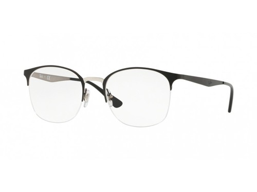Occhiali da Vista Montatura Ray Ban RX6422 metallo argento nero 2997 | eBay