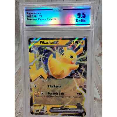 Pokémon 2023 Scarlet & Violet Pikachu EX 063/193 CCG 9.5 Gem Mint