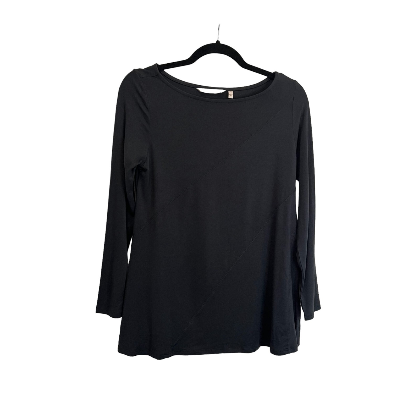 Soft Surroundings Solid Black Long Sleeve Shirt W… - image 1