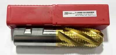ProCut 1'' Cobalt Ball Nose Roughing End Mill 5 Flute Tin Coated