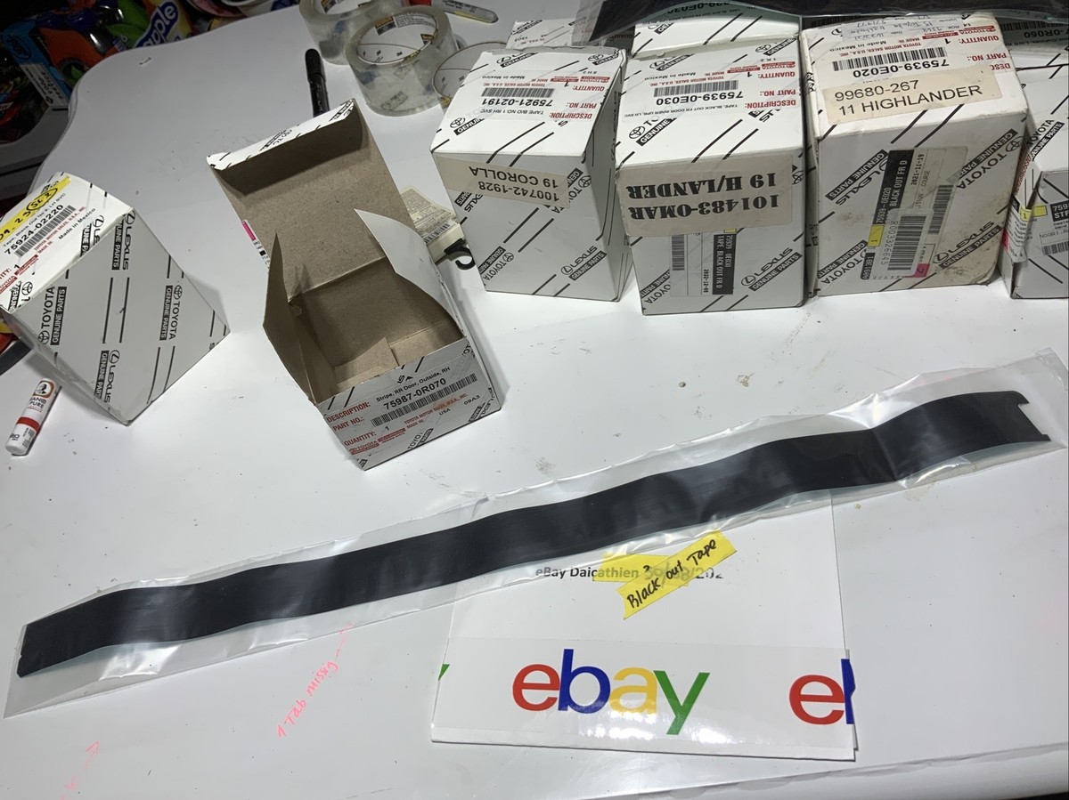 2019-2024 Toyota RAV4 Rear Right Stripe Outside Black Out Tape