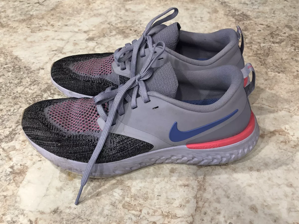 Women's odyssey react 2 flyknit clearance running shoes - indigo haze