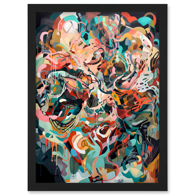 Henri Matisse Inspired Abstract Organic Shapes Framed Wall Art Picture Print A4