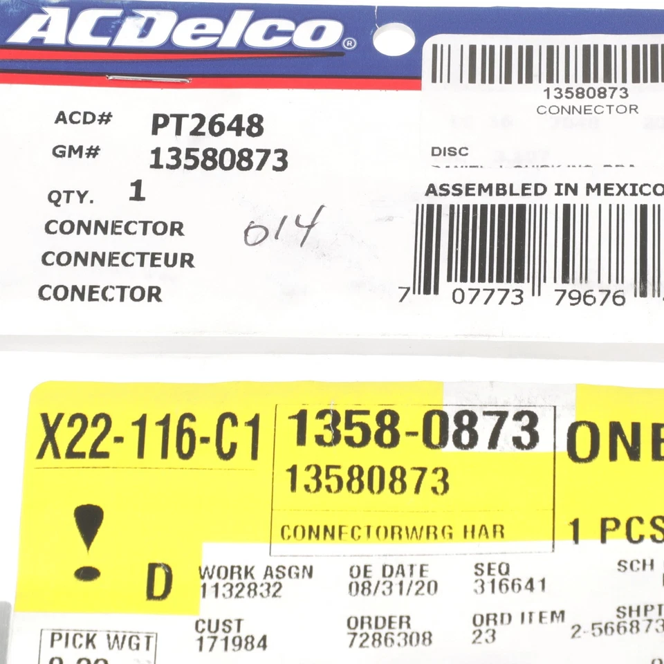 OEM NUEVO 08-19 Buick Chevrolet GMC Tanque de Combustible Bomba Arnés de Cable Conector 13580873 Foto 4 de 4