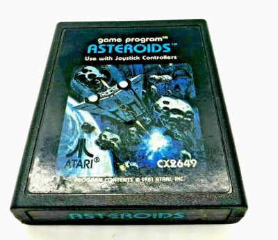 Asteroids Atari 2600 Cart Only 1981 Labels intact STOCK PHOTO Works