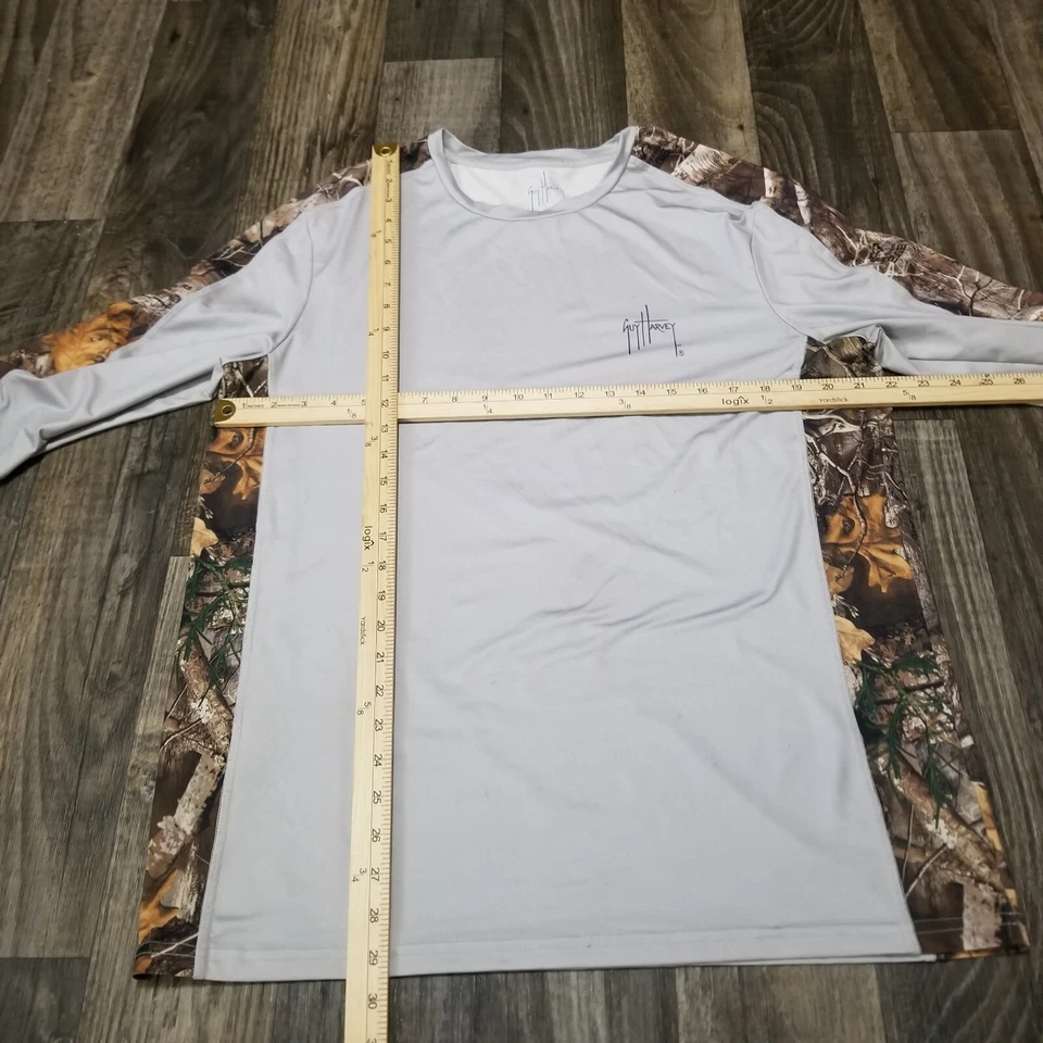 Camisa Guy Harvey Performance Hombre Talla L Manga Larga Exterior Pesca Camuflaje Foto 4 de 4