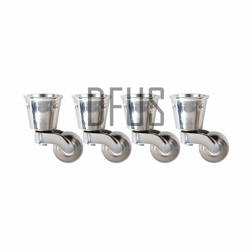 SOLID BRASS CASTORS CUP FITTING BRASS CHROME ANTIQUE CERAMIC WHEEL BRASS CASTORS - Picture 13 of 24