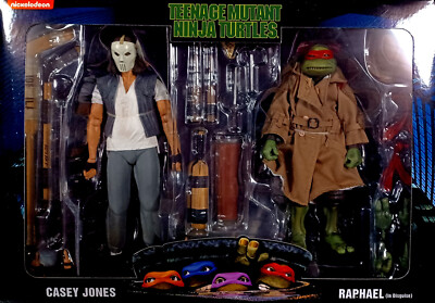 TEENAGE MUTANT NINJA TURTLES Casey Jones & Raphael - 2 Pack - NECA - 18 cm