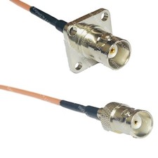 RG316 BNC Flange Female to BNC FEMALE RF Cable Rapid-SHIP LOT