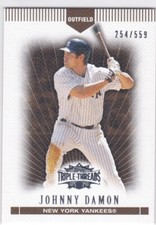 2007 Topps Triple Threads Sepia #68 Johnny Damon Yankees /559 Free Shipping!