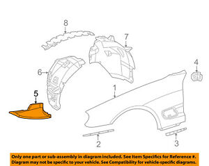 Splash Shield For 2007-2012 Mercedes Benz GL450 Front Right Side Front Section