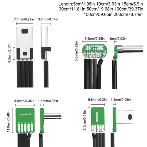 Fast Speed Data Transfer Type C to USB Flat Cable for Electronic Devices - Picture 7 of 47
