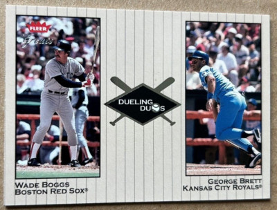 G.BRETT / W.BOGGS 2002 FLEER GREATS Dueling Duos #DD26 NM-MT Condition